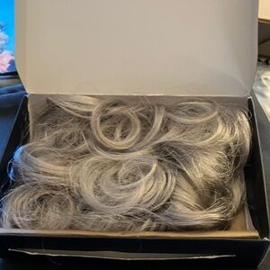 Silver Gray Curly Synthetic Wig - Women Hair Extensions